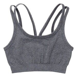 NEW Z By Zella Melange Seamless Heather Strappy Trinity Cropped Top Sports Bra 7